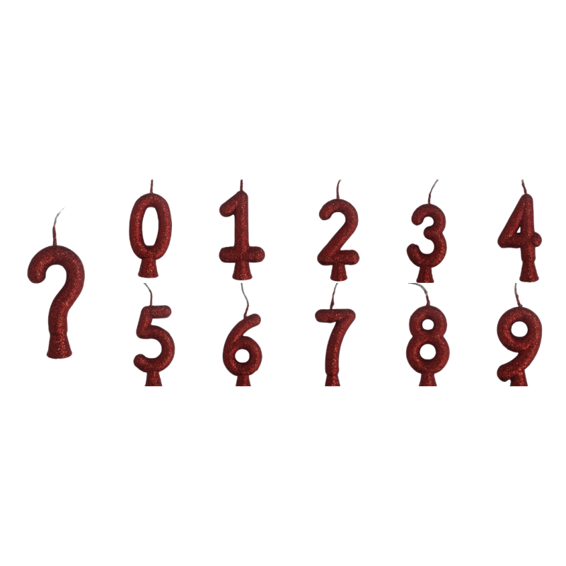 Vela Glitter Vermelha